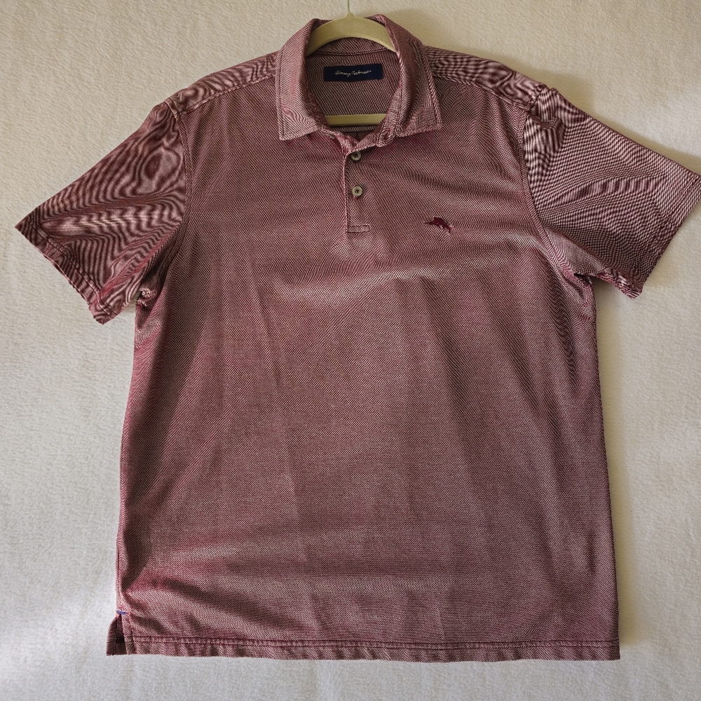 Tommy Bahama Men's Red/brick color‎ Polo/wine Shirt Size L